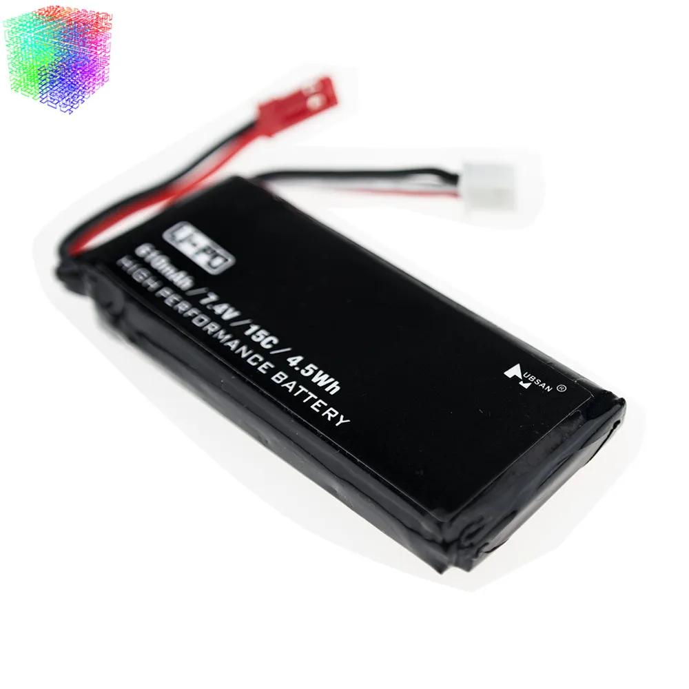 Аккумулятор Hubsan H502S lipo 7 4 В 610 мА · ч 15С 5 Вт 3 шт. Кабель зарядного устройства JST для