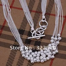 Горячая новинка шестиполосное ожерелье M925 цвет серебро 17 дюймов модные