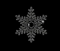 2pclot snowflake rhinestone transfer shiny applique patches sticker hotfix iron on crystal transfers design iron on patches