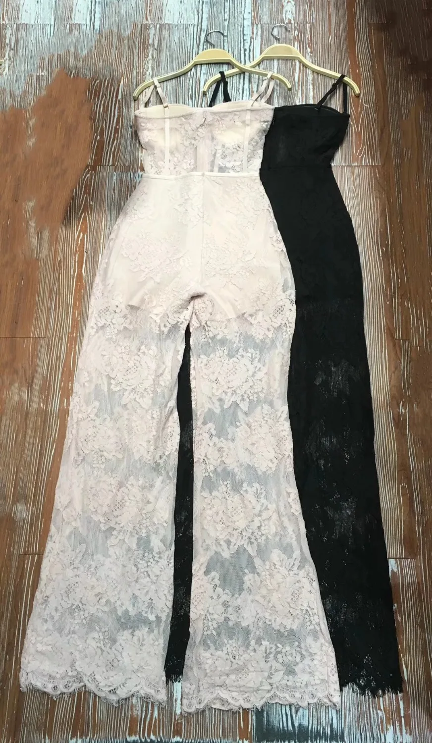 Женский сексуальный кружевной черный бежевый комбинезон размера плюс XL