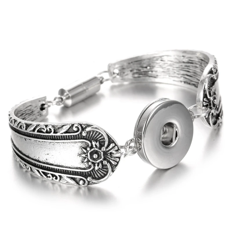 Snap Jewelry Bracelet Magnet Bohemian Watches Women Jewelry Colorful Pulseras New Vintage 18mm Metal Snap Button Bracelet