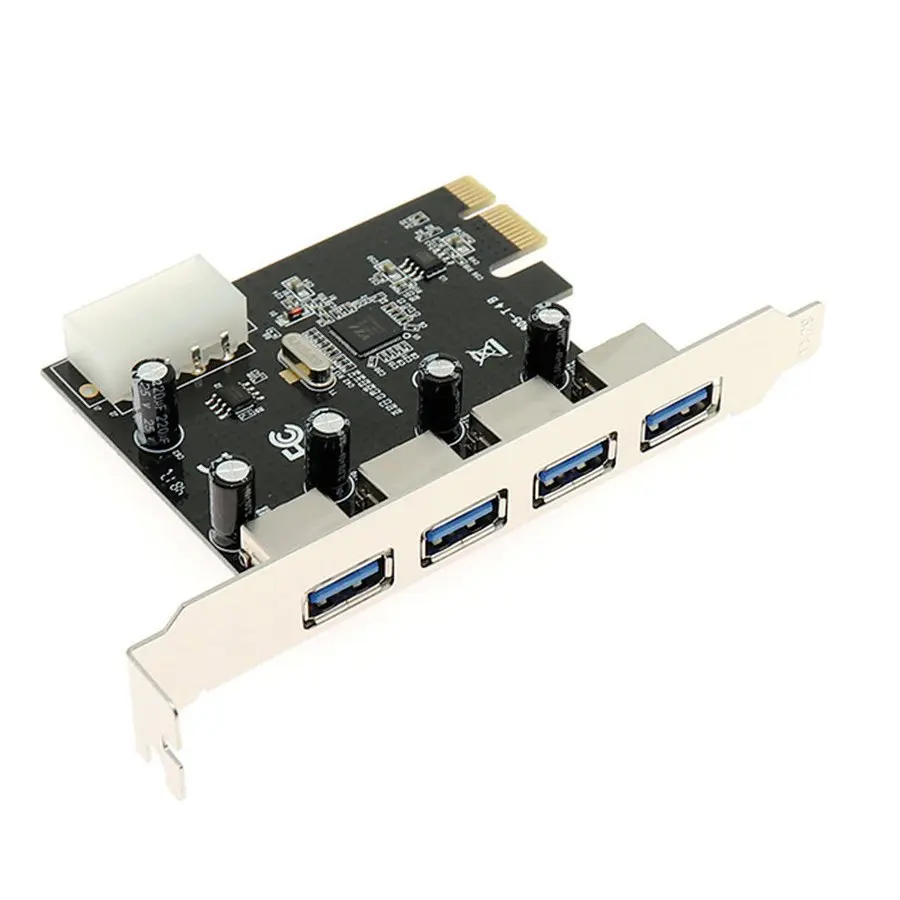 4 порта PCI E к USB 3 0 концентратор Express адаптер расширения карты 5 Гбит/с