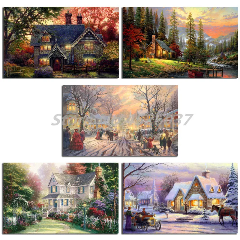 Настенные художественные плакаты Thomas Kinkade картины с изображением воспоминаний