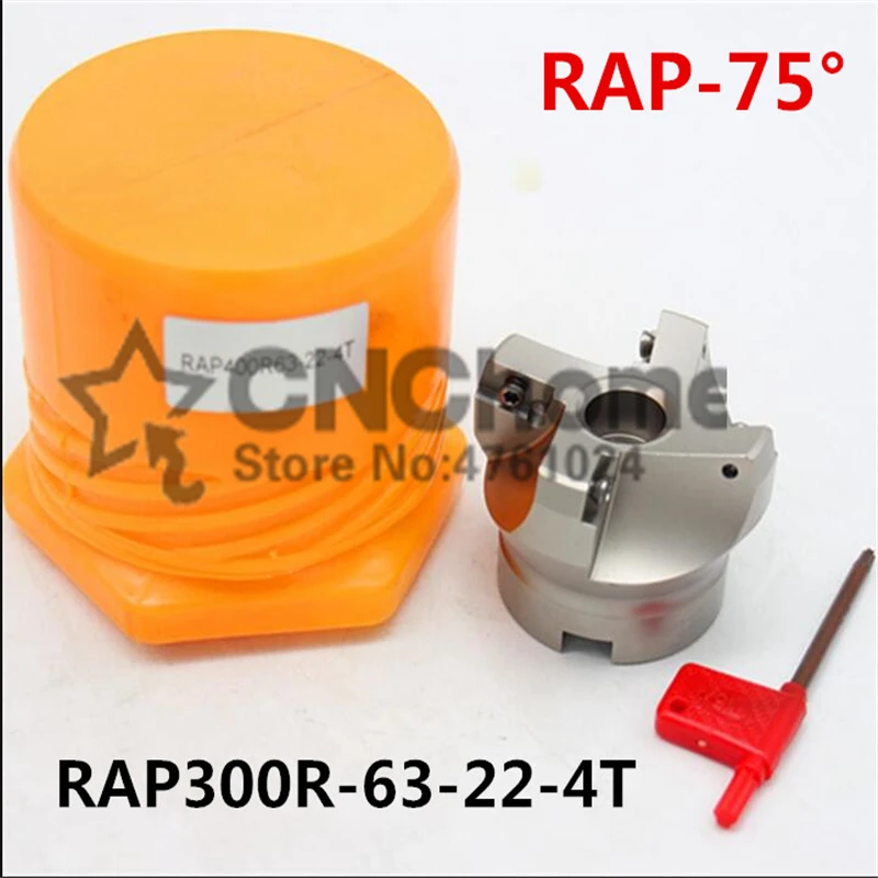 RAP300R 63 22 4T 75 градусов высокая положительная лицевая мельница Диаметр резки Для