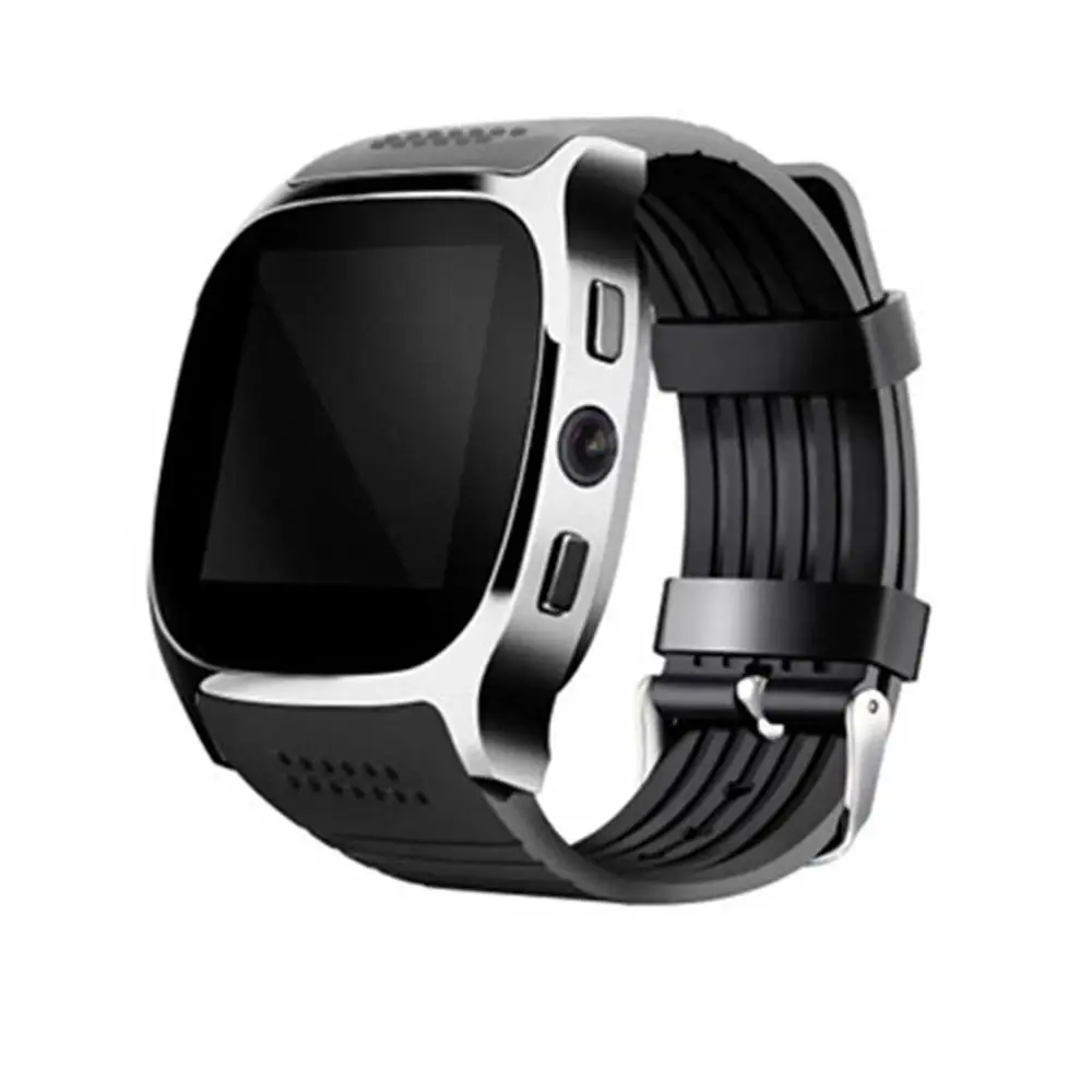 T8 Bluetooth Смарт часы с камерой Facebook Whatsapp поддержка SIM TF карты вызова Smartwatch для телефона Android PK A1 Q18 DZ09 - Цвет: Черный