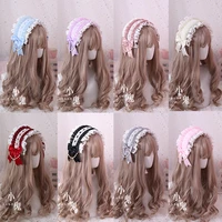 multicolor hand made lolita headband gorgeous lace hairband soft sister hair accessories lolita angel handle kc hair bands