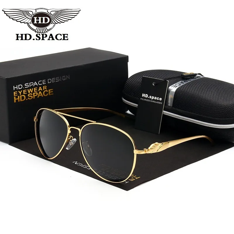 Модные поляризованные солнцезащитные очки HD роскошный дизайн с головой леопарда