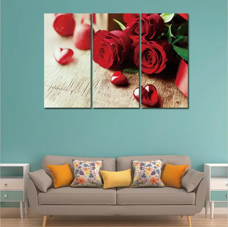 Atfipan печатных красная роза цветок стены Книги по искусству Холсты для рисования