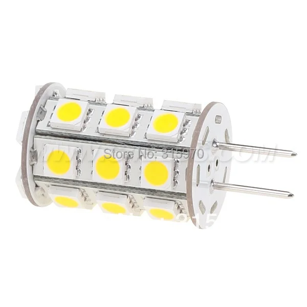 Бесплатная доставка! Led G6.35 27LED 5050 SMD DC12V 4 Вт теплый белый использовать для яхты