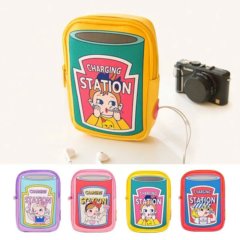 Милые женские сумки для телефона с мультяшным принтом многофункциональные