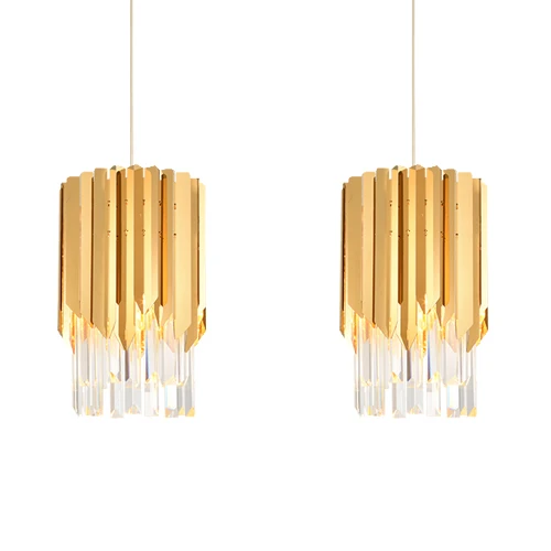 Красный Youlaike Modern Crystal Chandelier For Dining Room Single Light Polished Steel Suspension Lighting Fixtures LED Cristal Lustre - Цвет абажура: Красный