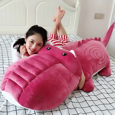 Jumbo мягкий игрушечный плюшевый крокодил животных мягкие мультфильм Бегемот кукла-подушка украшение подарок 63 дюймов 160 см DY50680 - Цвет: Claret