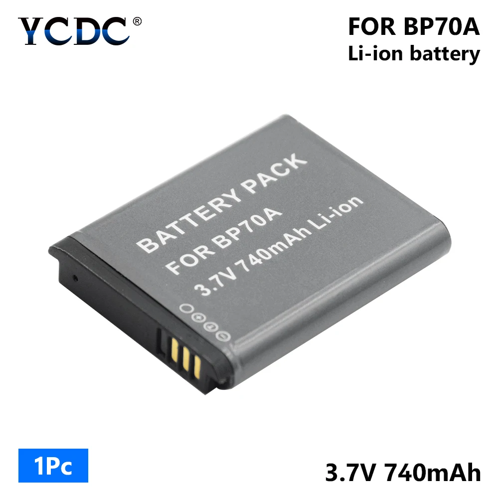 1 piece battery 1/2 штук BP70A 740 мА/ч, литий-ионный Батарея для samsung ES30 ES65 ES67 ES70 ES71 ES73 ES74 ES75 ES80 ES90 ES95 ES96 ES99 SL50 - Цвет: 1 piece battery
