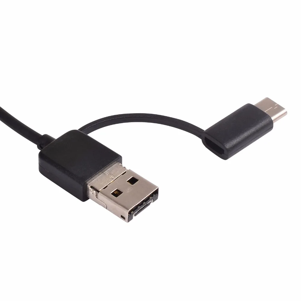 3в1 8 мм объектив USB Android тип-c эндоскоп камера 3 5 м змея труба осмотр для подводного