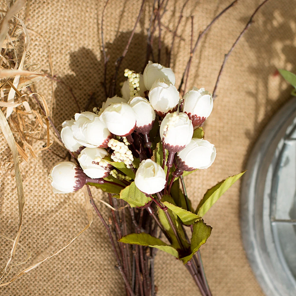 Искусственные бутоны с 1 веткой искусственные цветы из шелка имитация растений