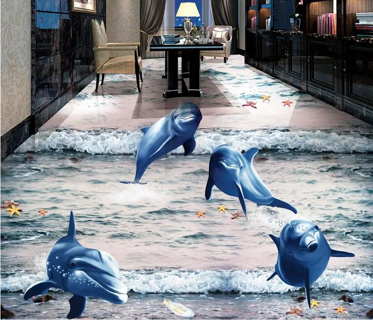 Современные дизайнерские обои напольная плитка виниловые 3d для гостиной