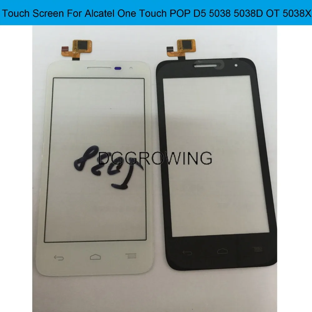Дигитайзер сенсорной панели DGGROWING Черный сенсорный экран для Alcatel One Touch POP D5 5038D