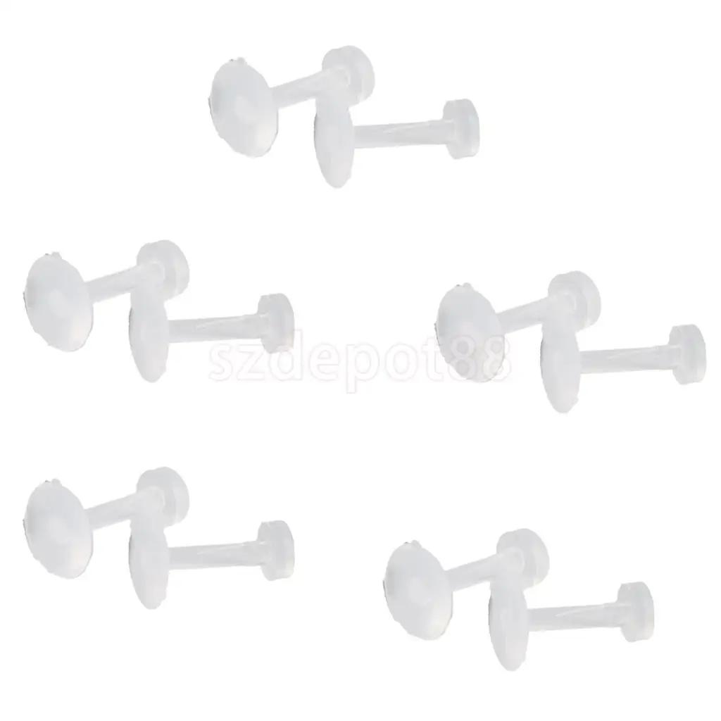 10Pcs Clear Acrylic Nose Studs Ring Retainers Bars Body Piercing Ladies Jewelry | Украшения и аксессуары