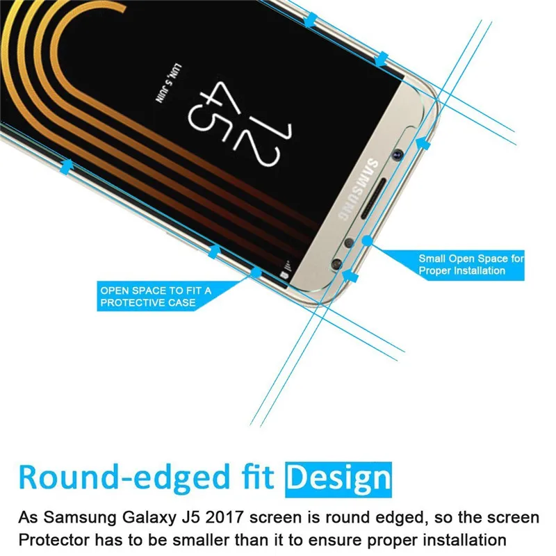 [2 упак.] 9H твердость Стекло на для Samsung Galaxy J5 закаленное Стекло SM-J530F SM-J530FM защитное стекло для самсунг галакси J5
