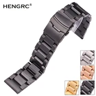Ремешок мужской из нержавеющей стали для наручных часов, сменный металлический матовый браслет для часов, 18 мм 20 мм 22 мм 24 мм