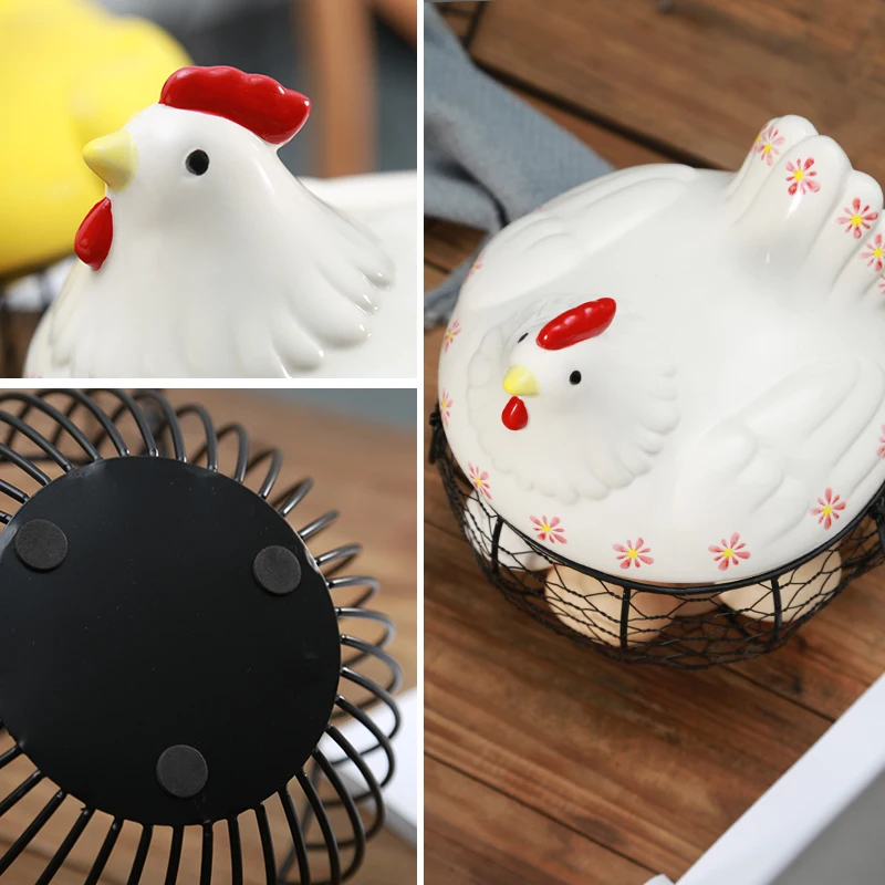 Керамическая подставка для яиц куриная проволока корзина фруктов Коллекция