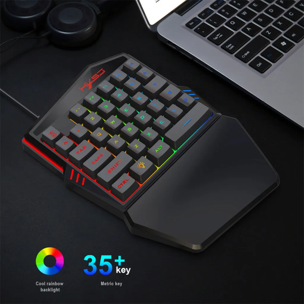 Новое поступление V100 1 6 м Проводная игровая клавиатура Механическая Подсветка 35