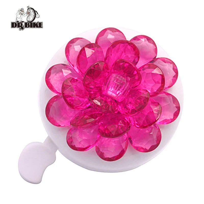 

KIDS bike bell with plastic flower Aluminum Alloy Cycling Ring 22.2mm-22.8mm Safety Riding Alarm Four Colors Metal Ring