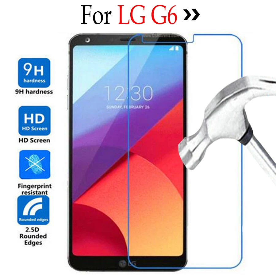 

10 Pcs/Lot 2.5D 0.26mm 9H Premium Tempered Glass For LG G6 5.7Inch Screen Protector Toughened protective film For LG G6 Glass