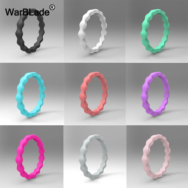 WarBLade Новые 10 шт./компл. мужские и женские свадебные кольца FDA пищевое Силиконовое