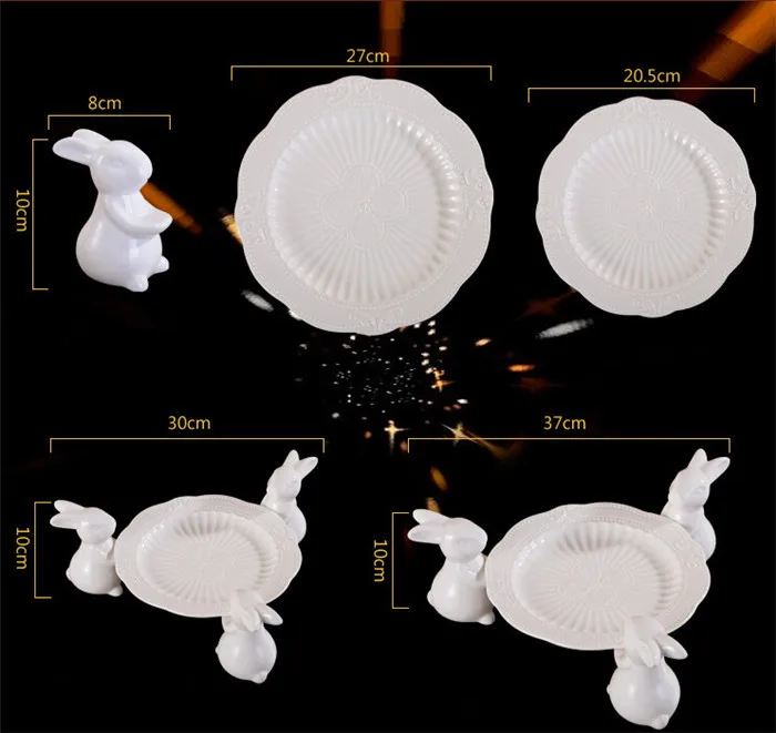 Скандинавская Милая Белая керамика тарелка для пирожных фруктов поднос