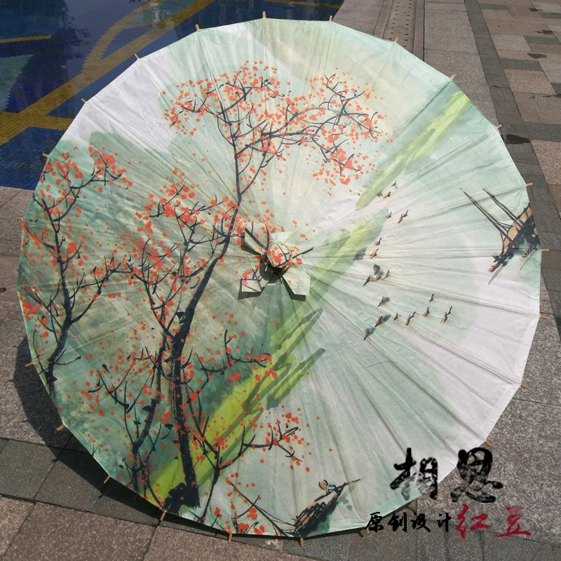 40CM style 09 40 см Китайский Японский бумажный зонтик декоративный зонтик Свадебный женский зонтик украшение бумажный зонтик бытовой дождевой механизм diy - Цвет: 40CM style 09