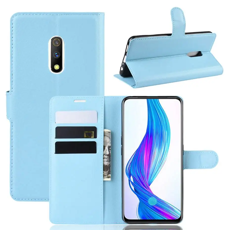 Флип кожаный чехол для OPPO Realme C2 Realme X чехол для телефона кошелек чехол для OPPO A1K Reno Z Funda Capa