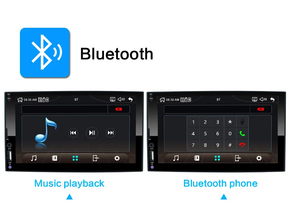 " HD 2 din автомобильный стерео радио USB ссылка для Apple CarPlay мультимедийный плеер MP5 Bluetooth TF FM Авторадио