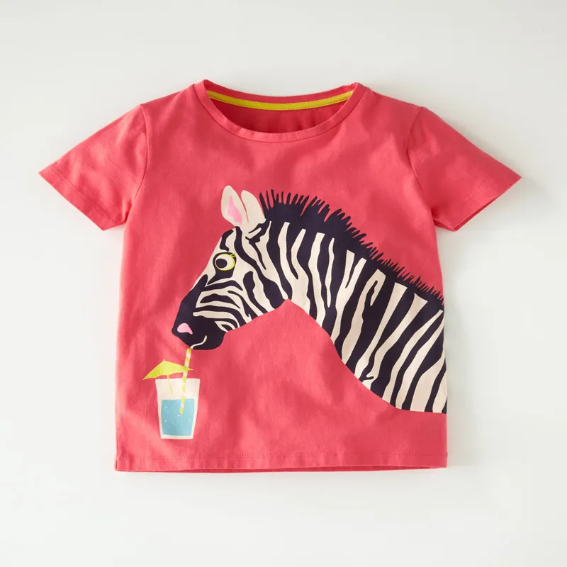 Повседневная летняя футболка с короткими рукавами для маленьких девочек новая