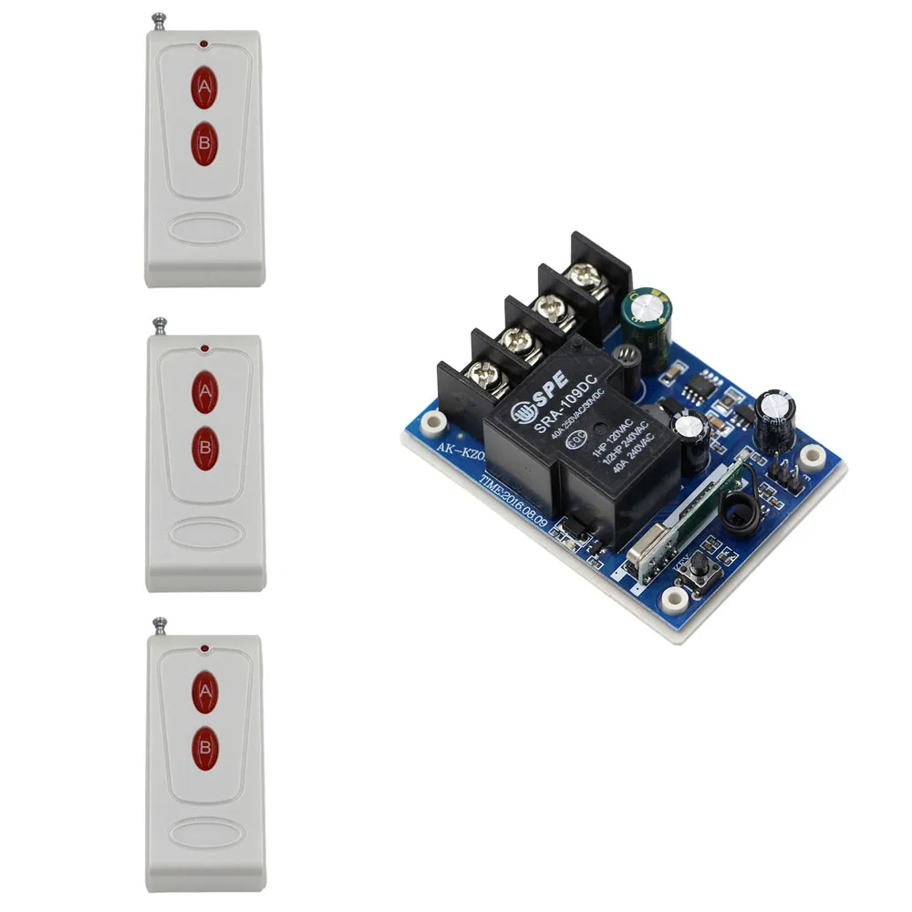 DC 12V 15V 16V 24V 36V 48V беспроводной пульт дистанционного управления Переключатель 40A RF