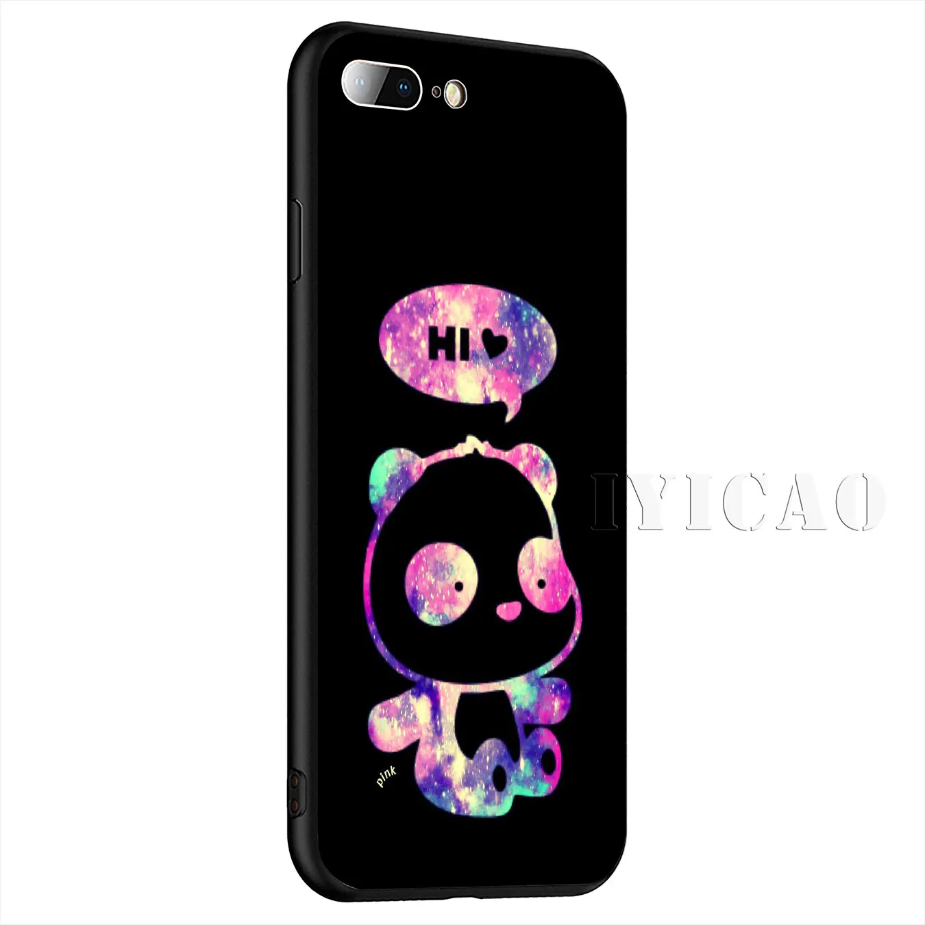 Силиконовый мягкий чехол IYICAO с милой пандой love для iPhone XR X XS Max 8 7 6 S Plus 5 5S SE |
