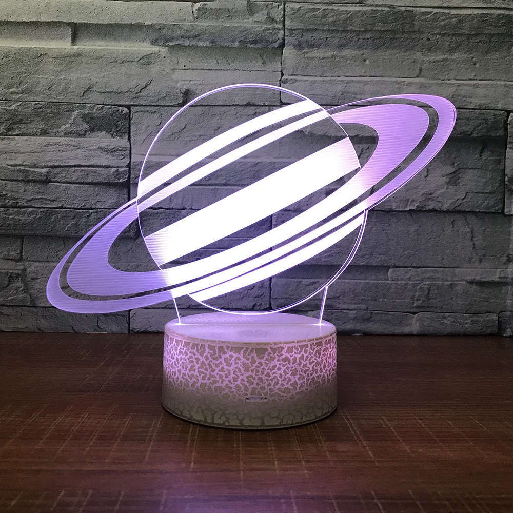 Ночсветильник Saturn Вселенная 3D небо планеты светодиодный светодиодная лампа 7