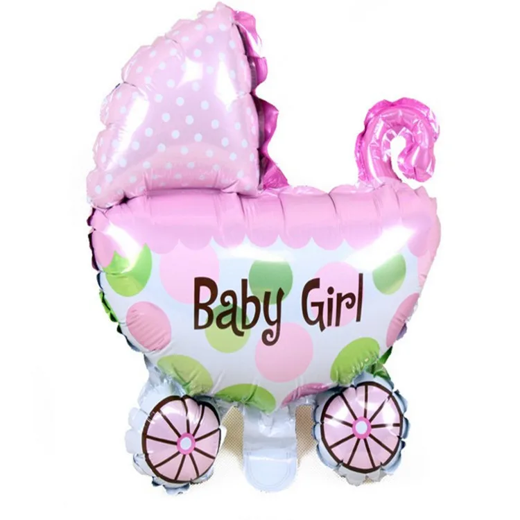 Pink carriage Забавный ангел, Детские шары для девочек, детская душевая коляска, воздушные шары из фольги, детские игрушки для украшения, вечерние надувные воздушные шары - Цвет: Pink carriage