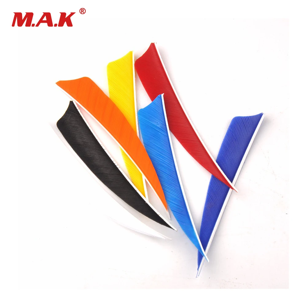 

12 pcs DIY Arrow Feather 4 Inches 7 Color Turkey Feather Real Arrow Vans for Bow Archery Hunting Shooting