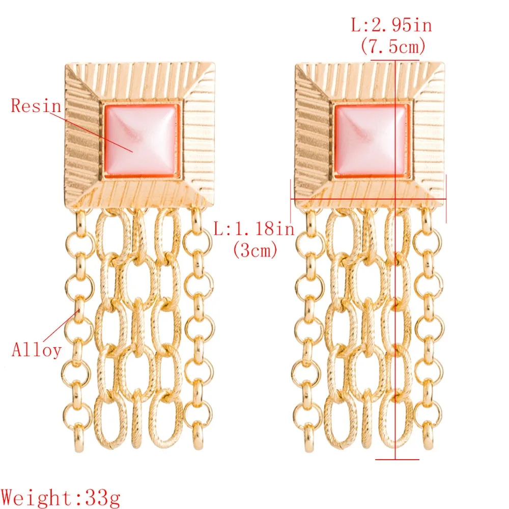 Женские новые модные длинные висячие серьги с цепочкой металлические