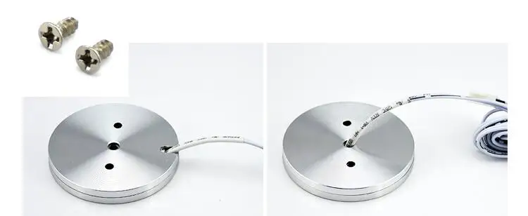 Под светодиодный свет шкафа шайбу свет Кухня Круглый 12 V шкаф-витрина светодиодный шкаф витрина ящика Шкаф Освещение в помещении