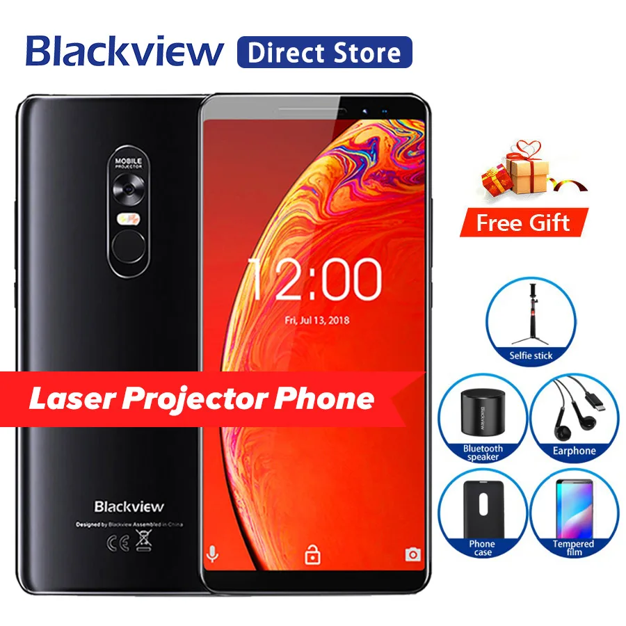 Blackview MAX 1 проектор телефон 6 01 дюймов Гб 64 4680 мАч Android 8 NFC Мини портативный домашний
