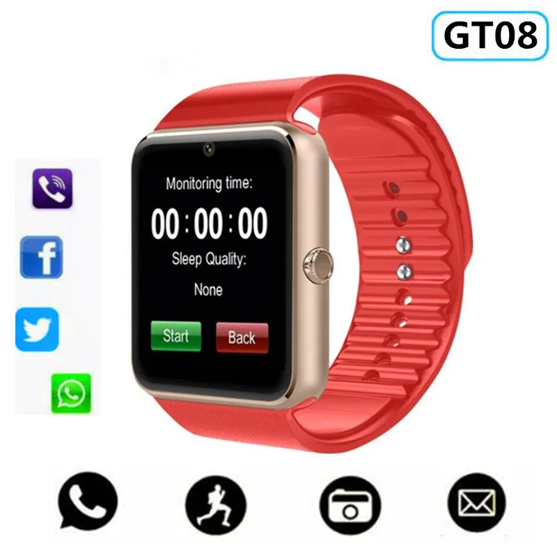Модные умные часы GT08 для Apple Watch мужские и женские наручные на Android электронные с