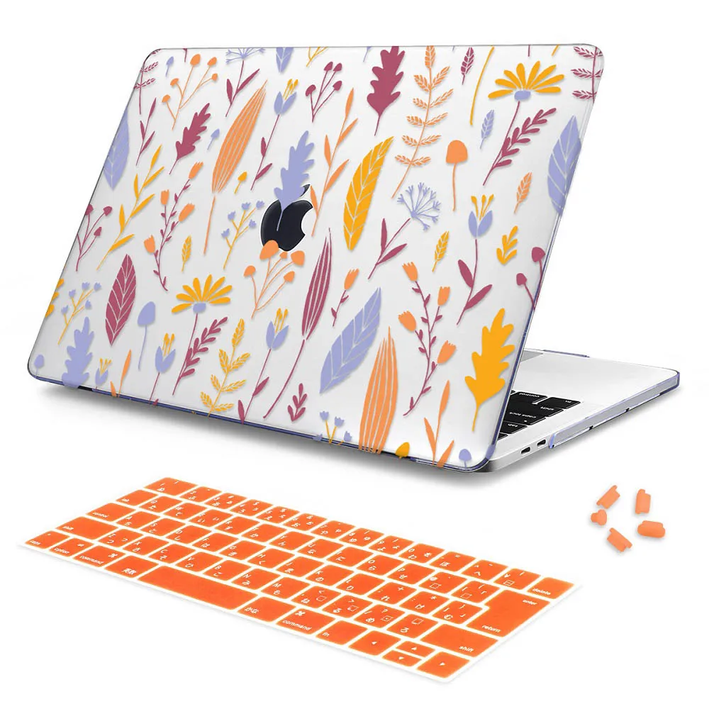 J113 Для нового MacBook Air Pro retina, возрастом 11, 12, 13, 15 лет для Macbook Pro 13 1" MacBook Air 13 A1932 A1708 A1989 с цветочным пером принт ноутбука чехол - Цвет: J113