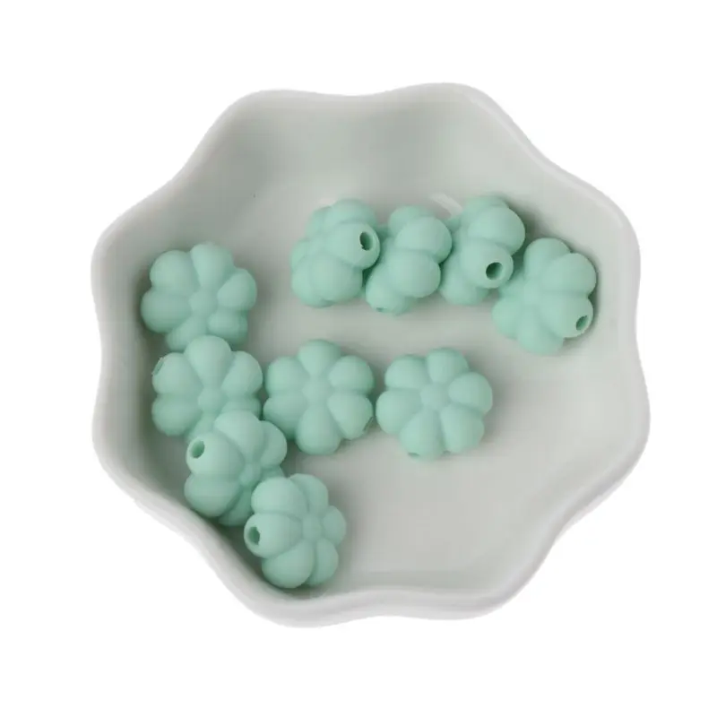 

10 PCS Flower Silicone Beads BPA Free DIY Necklace Teething Beads