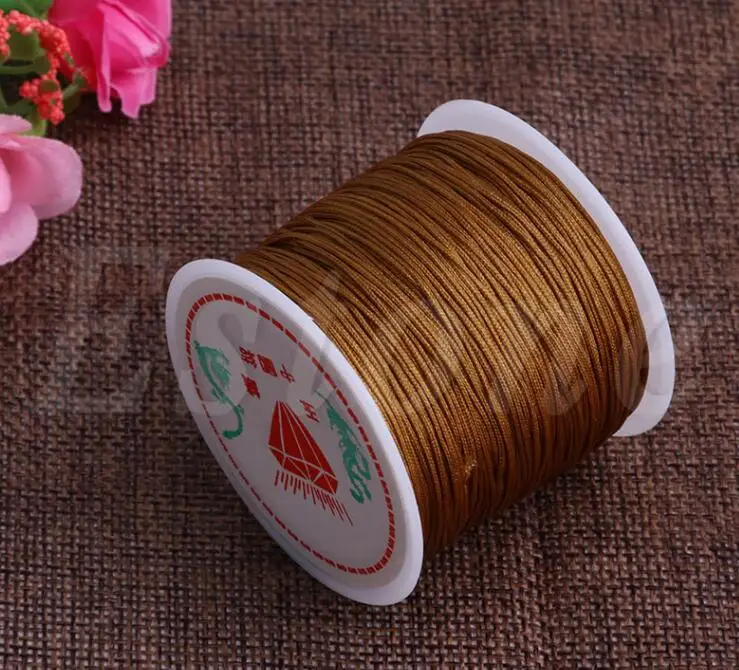 as shown Новинка, красивые подарки, 1 рулон, 45 м x 0,8 мм, нейлоновая китайская лента с узлом для браслета макраме, 17 цветов, плетеный шнур, нить - Цвет: as shown