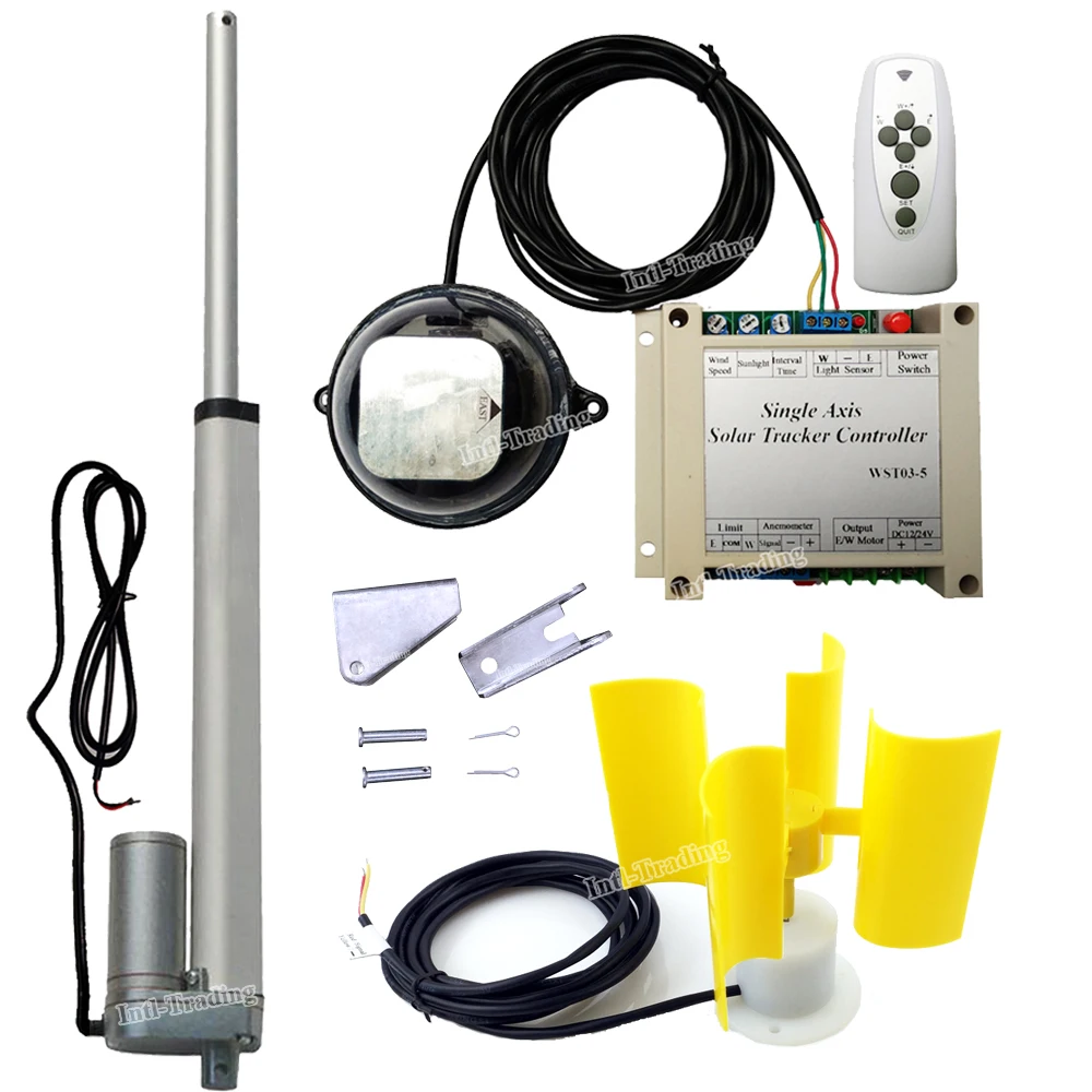 Полный одноосевой Солнечный трек 10 &quotЛинейный Привод 12В DC контроллер двигателя