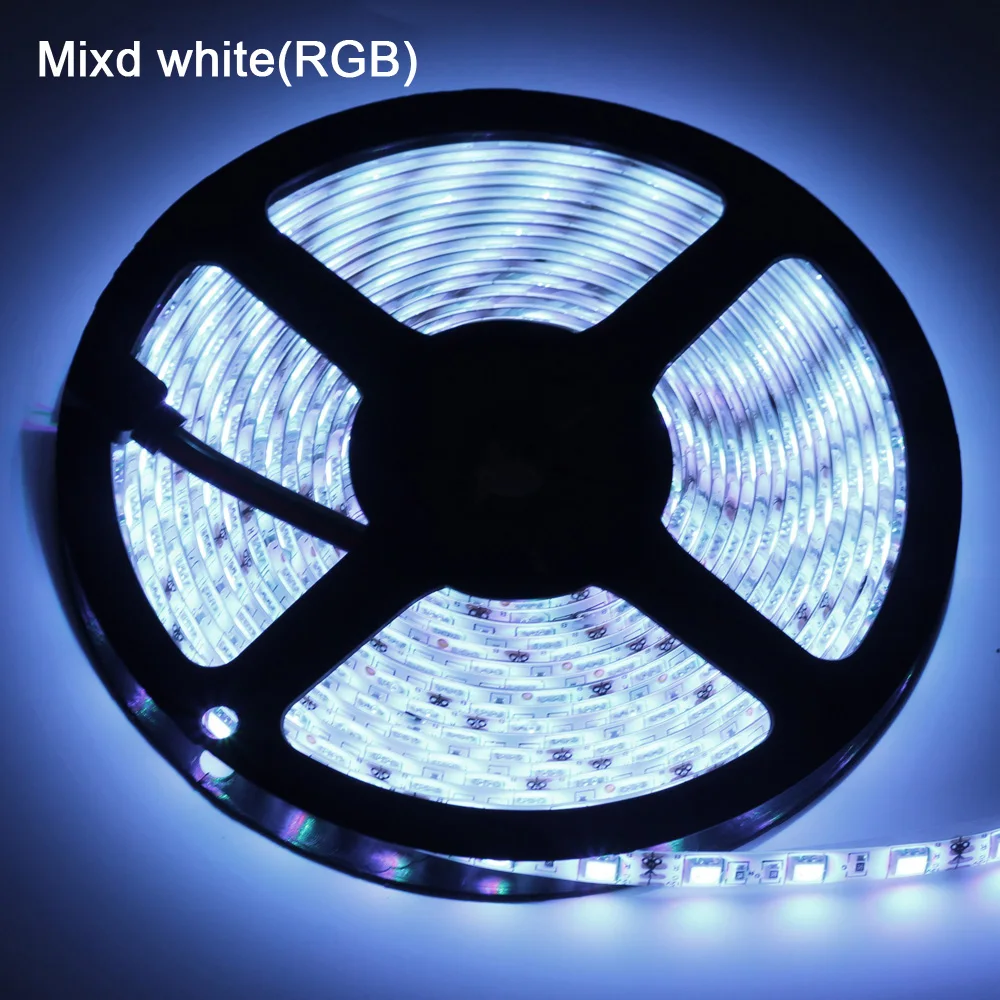 Гибкая светодиодная лента 12 В RGB/белый/теплый белый свет SMD 5050 5 м 300 светодиодов