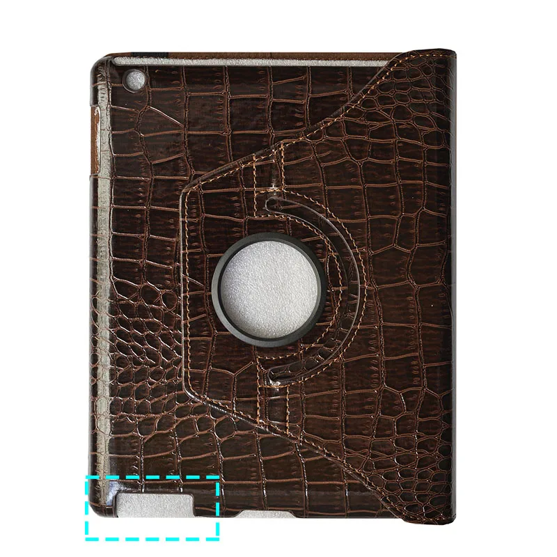 Brown-EYW-234 Чехол для планшета для Apple ipad 2 3 4, старая модель, 360 вращение, Крокодиловая Кожа, защитный рукав, поворотный Чехол, оболочка для ipad 2/3/4 - Цвет: Brown-EYW-234