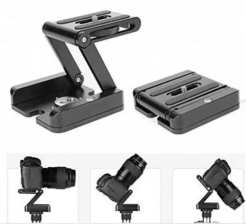 

Folding Z flex tilt head Quick Release Plate & Spirit Level For camera tripod